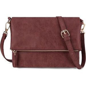 Women Maroon Imported PU Leather Fashion Cross Body Purse Shoulder Bag